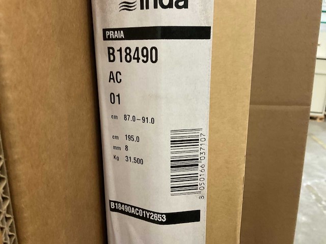 Inda 195x87-91cm b18490 ac 01 nis douchedeur - afbeelding 2 van  3