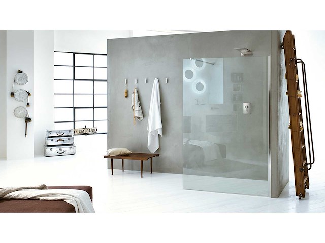 Inda 200x140cm b2504aor01 walk-in douchewand - afbeelding 1 van  2