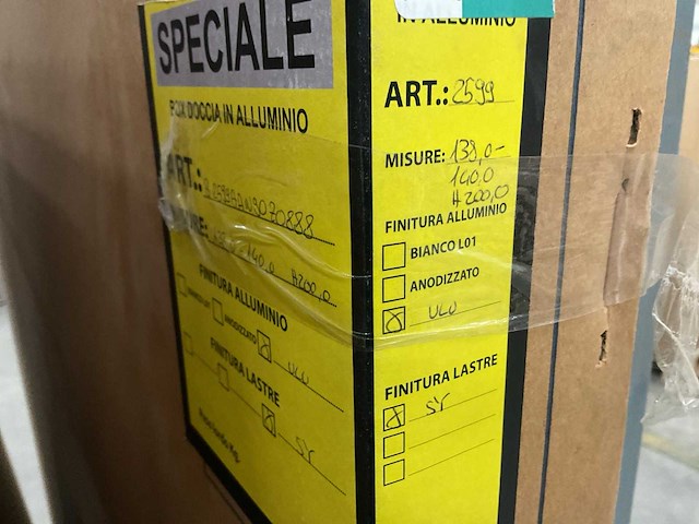 Inda 200x140cm b2599a an 90z walk-in douchewand - afbeelding 3 van  3