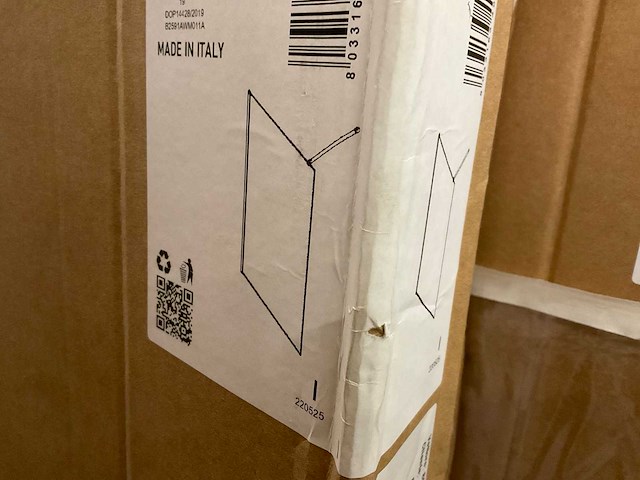 Inda 200x88-90cm b2591awm011a walk-in douchewand - afbeelding 3 van  3