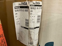 Inda 200x96-98cm b25820an01 walk-in douchewand - afbeelding 2 van  2