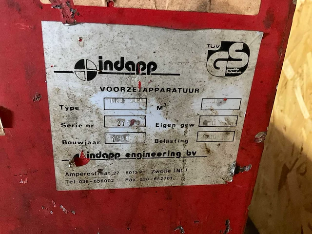 Indap mkb500 kiep- kantelbak v.v. sledes 0,5m3 max 2500kg - afbeelding 3 van  5