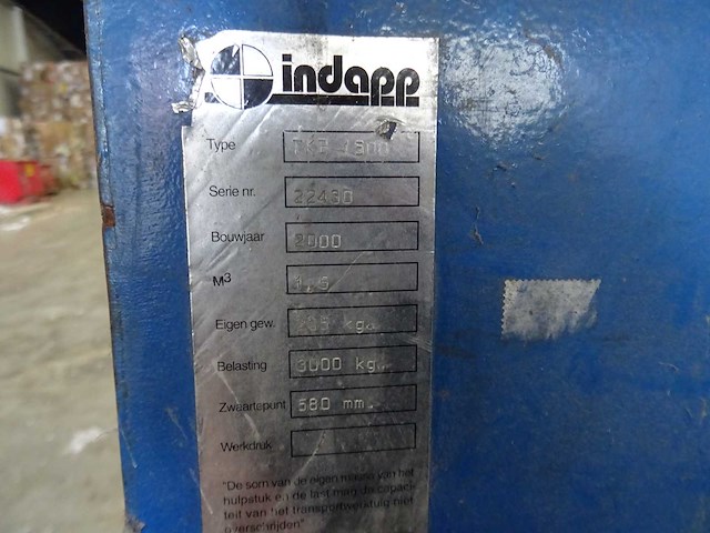 Indapp - 2000 - tkb 1500 - kantelbak 1,5m3 - afbeelding 5 van  5