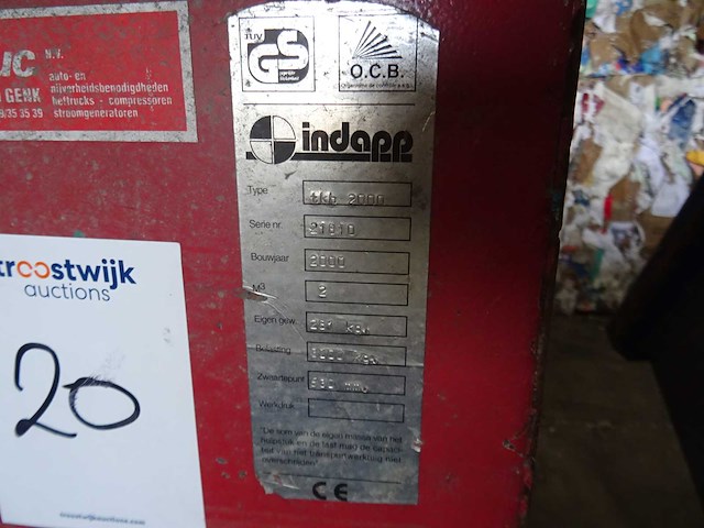 Indapp - 2000 - tkb 2000 - kantelbak 2m3 - afbeelding 5 van  5