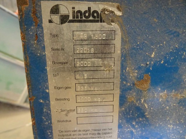 Indapp - 2000 - tkb1500 - kantelbak 1,5m3 - afbeelding 5 van  5