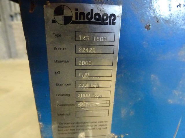 Indapp - 2000 - tkb1500 - kantelbak 1,5m3 - afbeelding 5 van  5