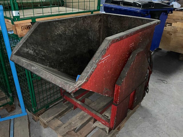 Indapp - kiep- kantelbak 500 liter v.v. heftrucksledes - afbeelding 2 van  4