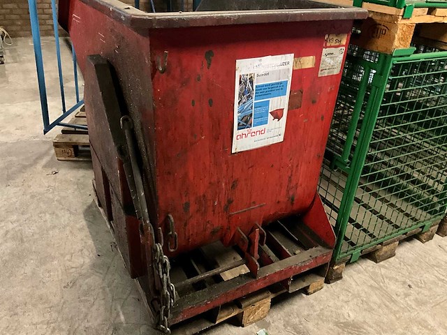 Indapp - kiep- kantelbak 500 liter v.v. heftrucksledes - afbeelding 3 van  4