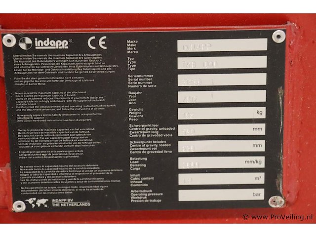Indapp tkb 1000 kantelcontainer v.v. zwenkwielen - afbeelding 8 van  8