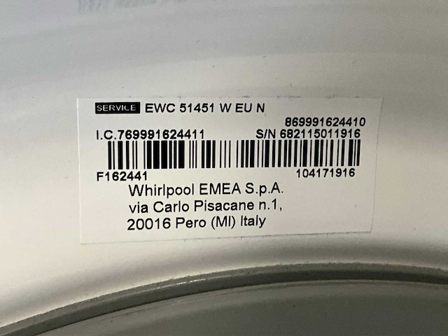 Indesit ewc 51451 w 5kg wasmachine - afbeelding 3 van  3