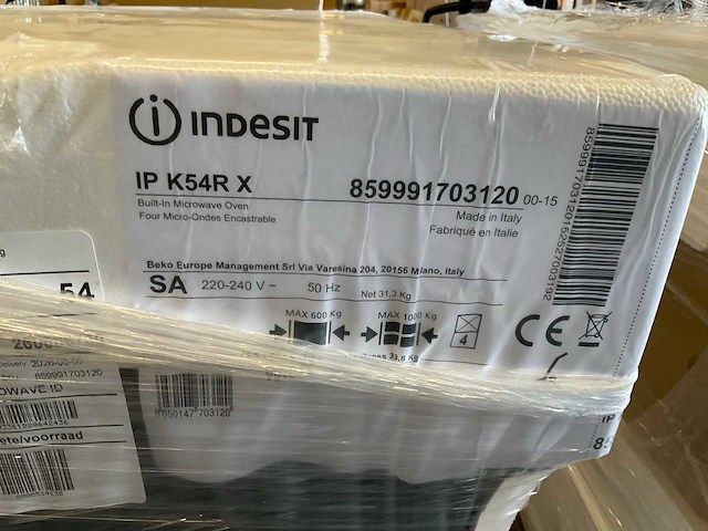 Indesit ipk54rx inbouw combi-magnetron (2x) - afbeelding 4 van  5