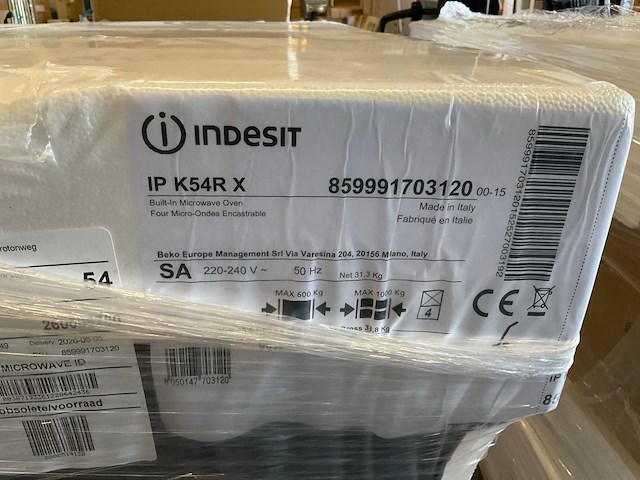 Indesit ipk54rx inbouw combi-magnetron - afbeelding 4 van  5