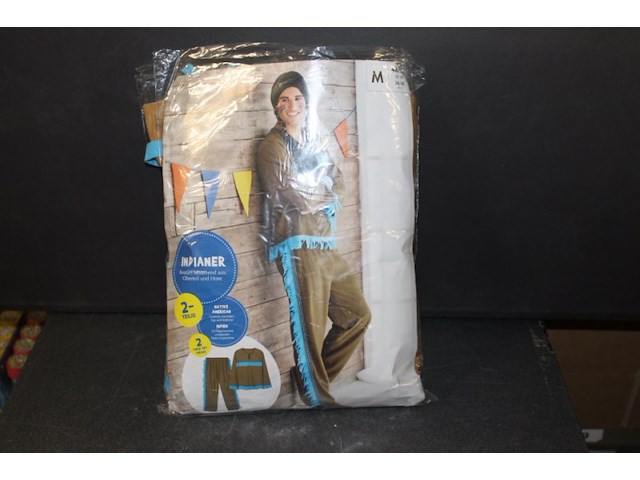 Indiaan verkleed pak 1x in kr 8 - afbeelding 1 van  3