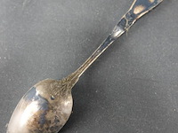 Indisch kerfsnee houten lepelrek met lepeltjes - afbeelding 4 van  5