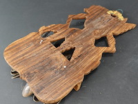 Indisch kerfsnee houten lepelrek met lepeltjes - afbeelding 5 van  5