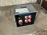 Indu electric 63a stroom verdeler in flightcase bouwaansluitkast - afbeelding 2 van  4