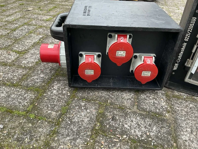 Indu electric 63a stroomverdeler bouwaansluitkast (2x) - afbeelding 2 van  3