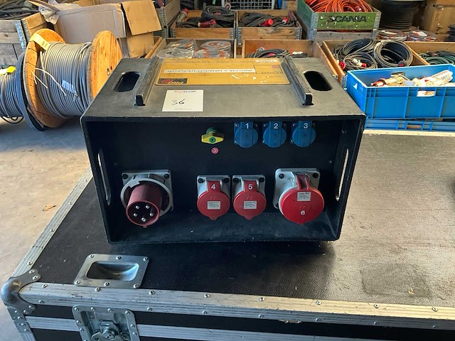 Indu electric 63ampere krachtstroom verdeel kast - afbeelding 1 van  4