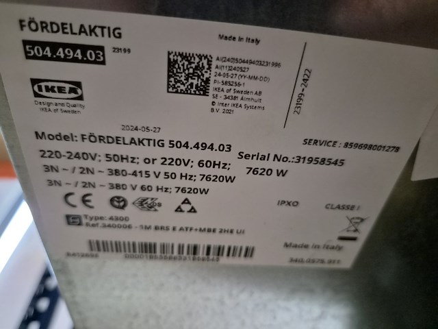 Inductie kookplaat, ikea (demo model), fordelaktig, 2025 - afbeelding 3 van  4