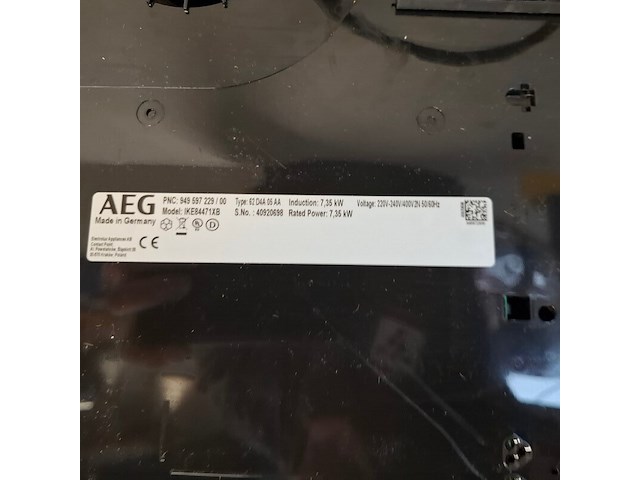 Inductie kookplaat inbouw, aeg ( showroom model ), ike84471xb - afbeelding 7 van  9