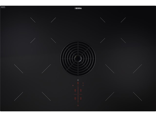 Inductie kookplaat met afzuiging, bora, pura pure, zwart - afbeelding 1 van  5