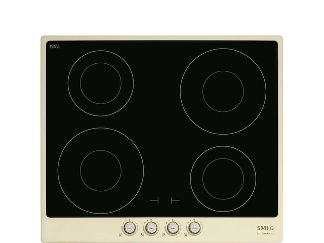 Inductiekookplaat smeg, cortina si764pom, crème - afbeelding 1 van  2