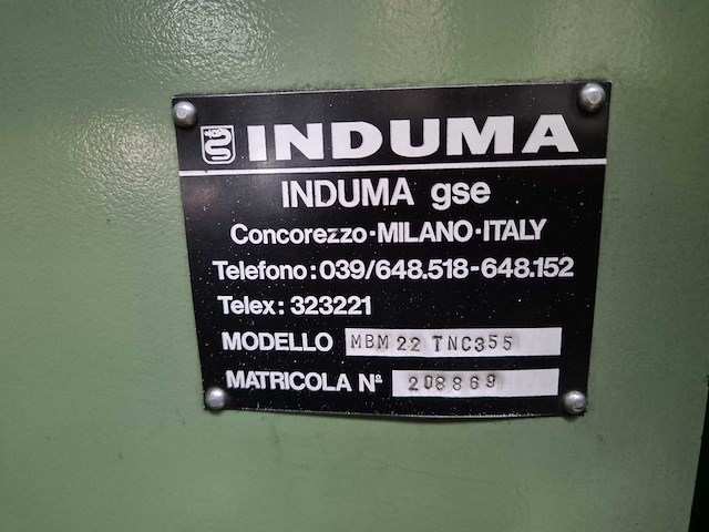 Induma - mbm-22 - bedfreesmachine met heidenhain tnc 355 - afbeelding 23 van  30