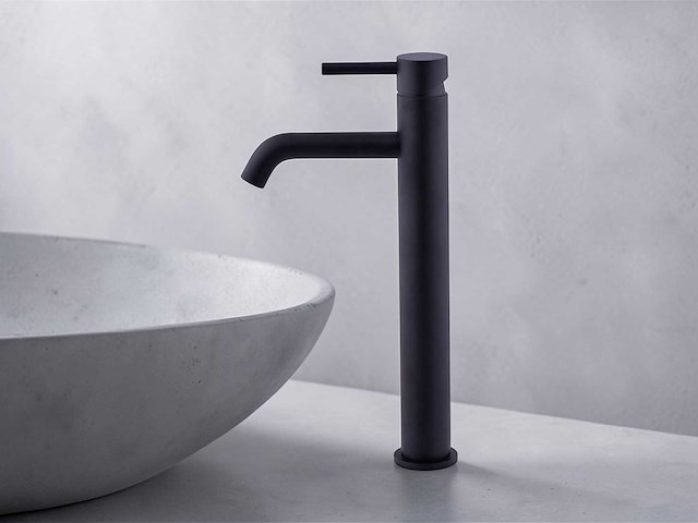 Industrial taps wastafelmengkraan hoog model gestructureerd mat zwart - afbeelding 1 van  9