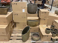 Industrieel gouden bloempotten - afbeelding 2 van  27