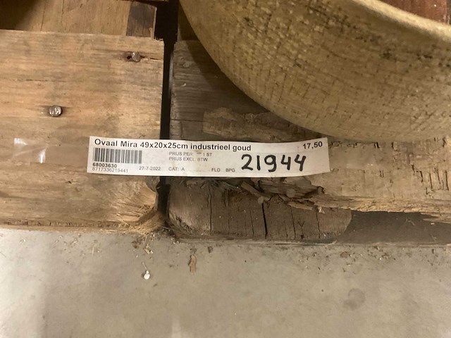 Industrieel gouden bloempotten - afbeelding 4 van  27