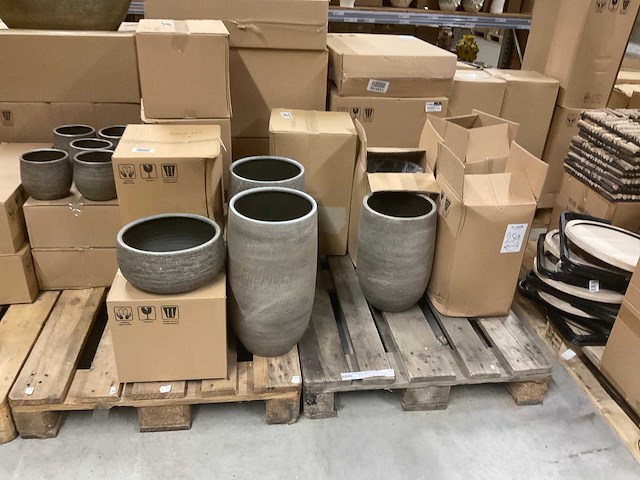 Industrieel wit bloempotten - afbeelding 4 van  13