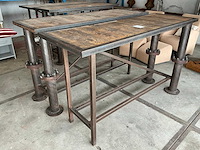 Industriële bartafel (2x) - afbeelding 1 van  5