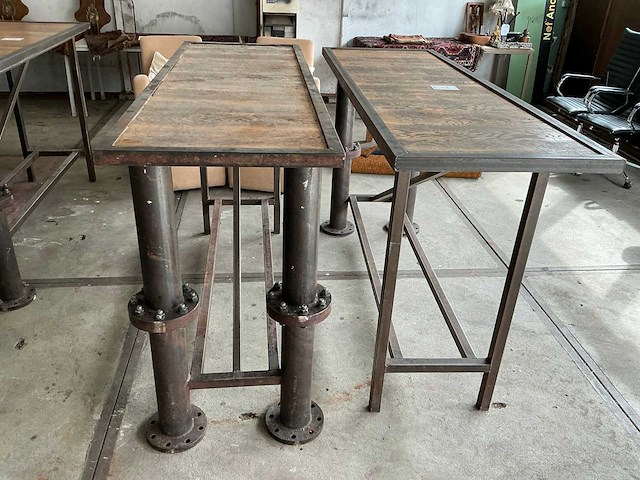 Industriële bartafel (2x) - afbeelding 2 van  5