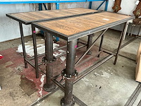 Industriële bartafel (2x)