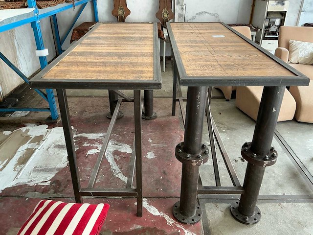 Industriële bartafel (2x) - afbeelding 2 van  5