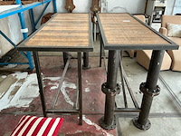 Industriële bartafel (2x) - afbeelding 2 van  5