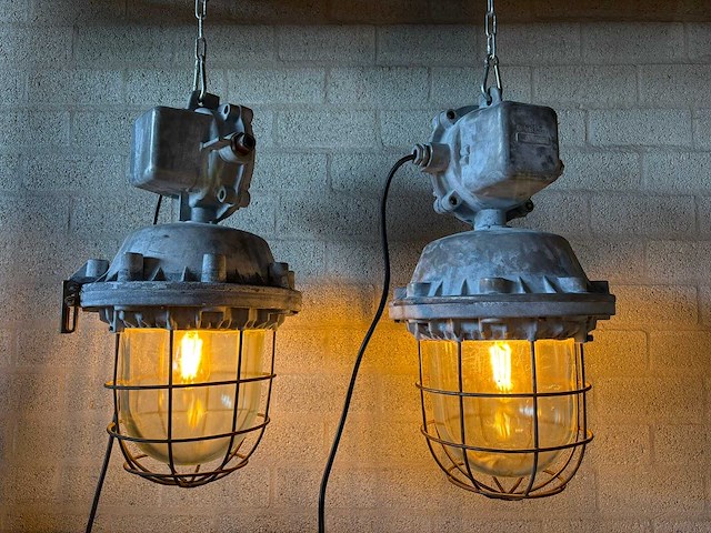 Industriele design hanglamp (3x) - afbeelding 1 van  3