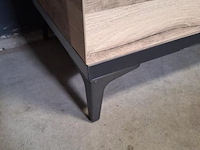 Industriële dressoir v.v. eikenkleurige fronten en antraciet frame op metalen poten - afbeelding 3 van  6