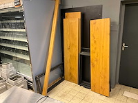 Industriële eikenhouten wandtafel - afbeelding 1 van  11