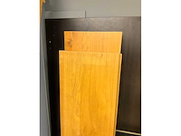 Industriële eikenhouten wandtafel - afbeelding 5 van  11