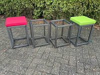 Industriële kruk - voorzien van twee gekleurde zittingen (12x) - afbeelding 7 van  16