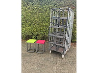 Industriële kruk - voorzien van twee gekleurde zittingen (24x) - afbeelding 5 van  16