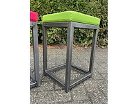 Industriële kruk - voorzien van twee gekleurde zittingen (2x) - afbeelding 8 van  12