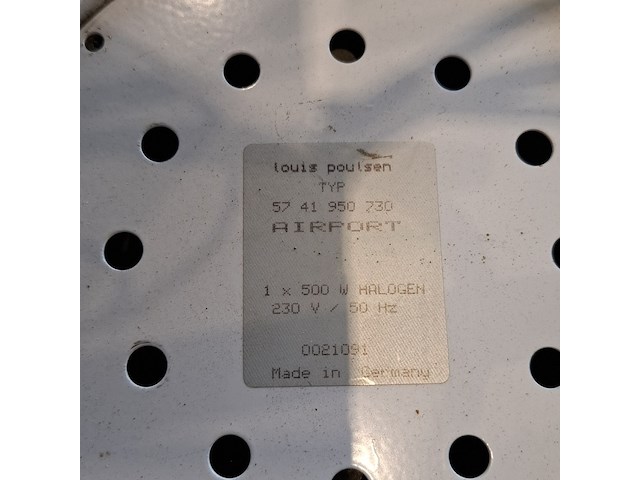 Industriële lamp, louis poulsen, type 57 41 950 730 airport, wit - afbeelding 8 van  11