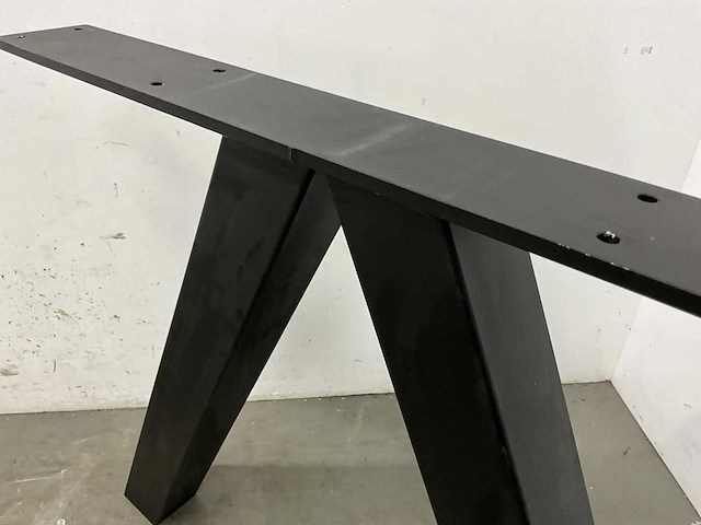 Industriële metalen tafelpoot (2x) - afbeelding 4 van  4