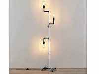 Industriële retro vloerlamp 3 lichts - afbeelding 6 van  9