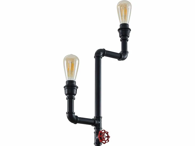 Industriële retro vloerlamp 3 lichts - afbeelding 7 van  9