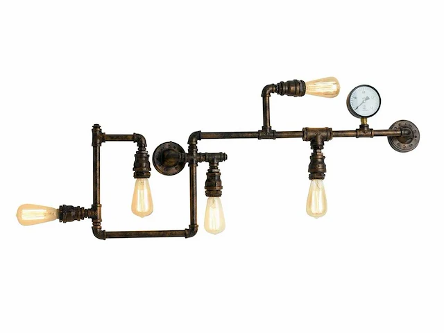 Industriële retro wandlamp 3 lichts + 5 lichts - afbeelding 8 van  12