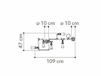 Industriële retro wandlamp 3 lichts + 5 lichts - afbeelding 9 van  12