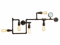 Industriële retro wandlamp 5 lichts - afbeelding 5 van  6